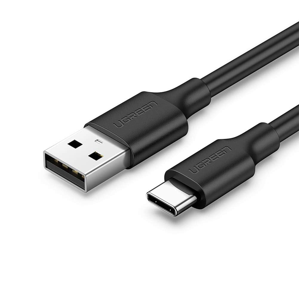 Cable USB-A 2.0 a USB-C con Recubrimiento de Níquel 2m (Negro) UGREEN