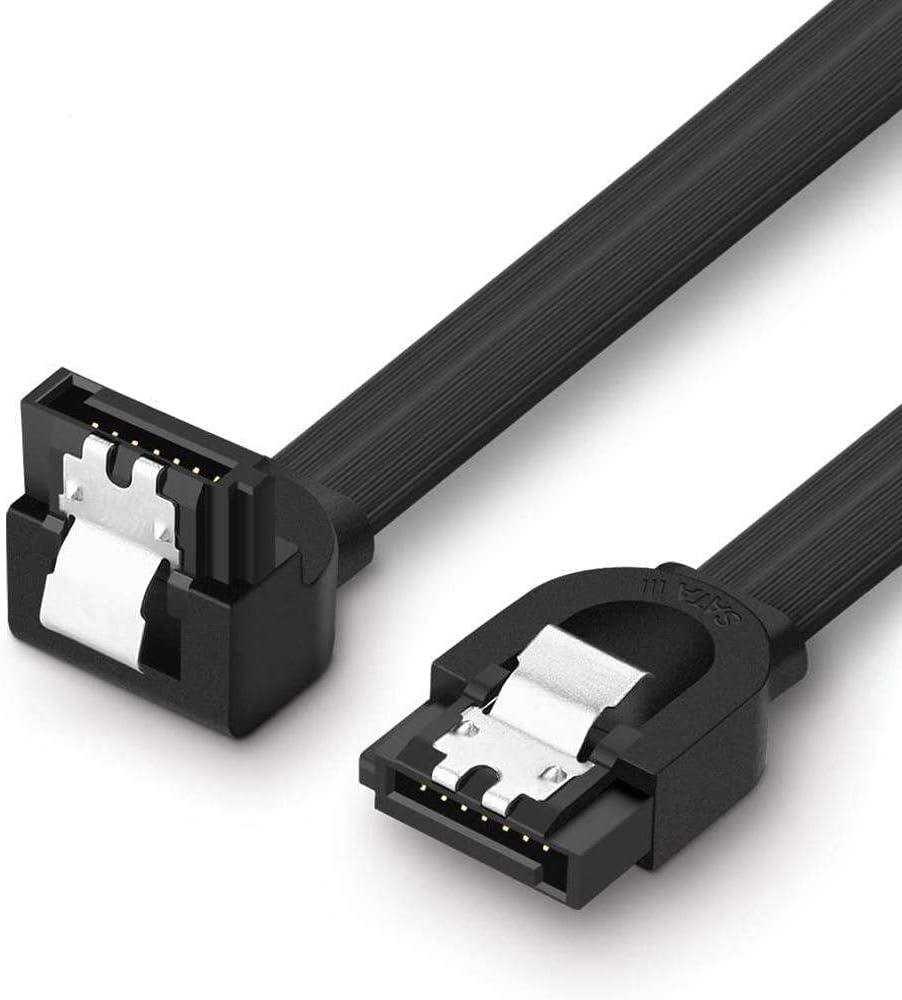Cable de Datos Angulado SATA 3 0.5m (Negro) UGREEN