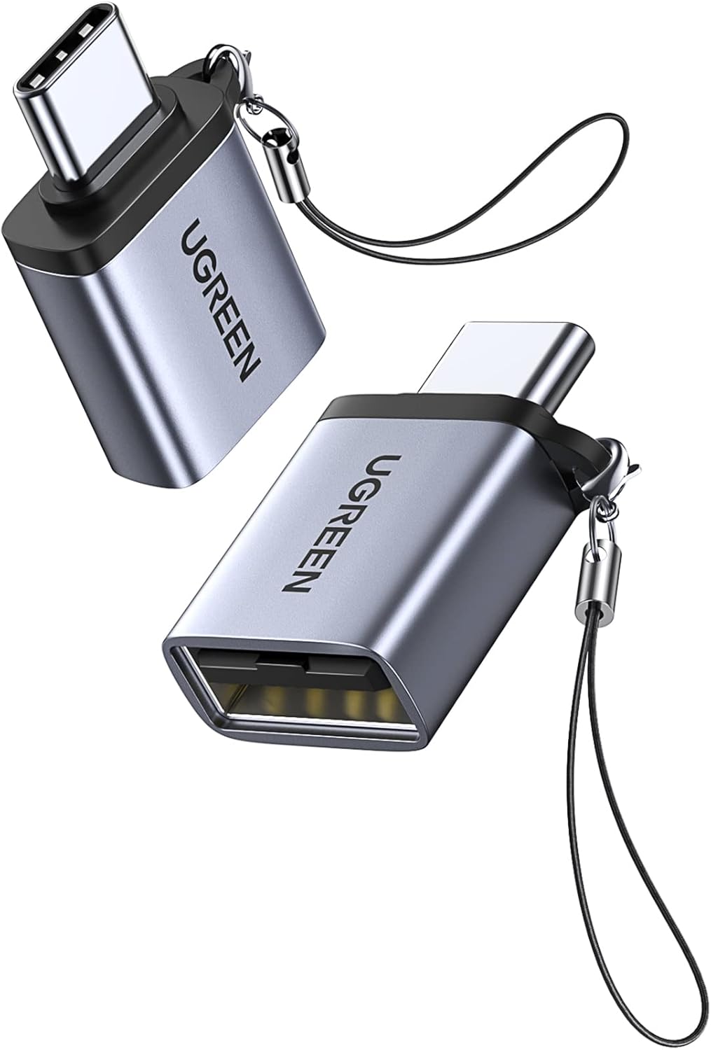 Adaptador Tipo C a USB 3.0 A con Cable y Correa (Gris Espacial) ⚡ UGREEN