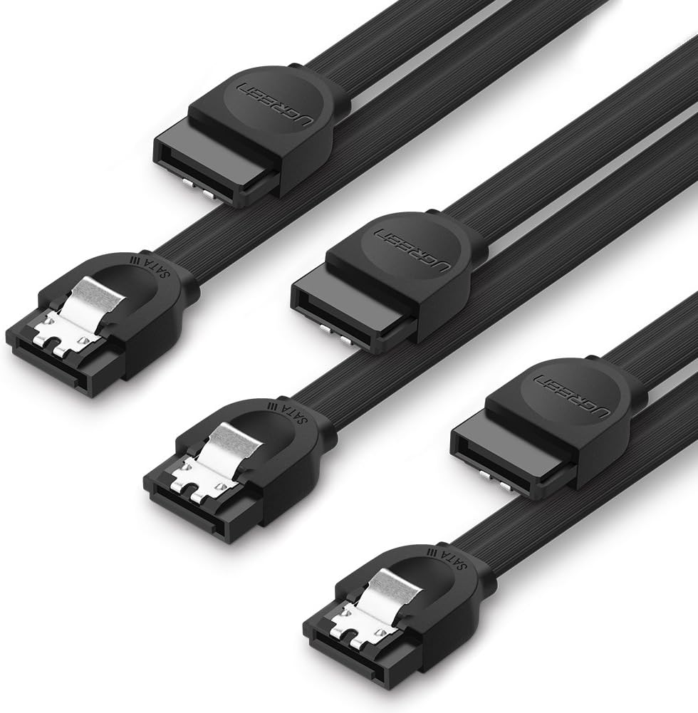 Cable de Datos SATA 3 0.5m (Negro) UGREEN