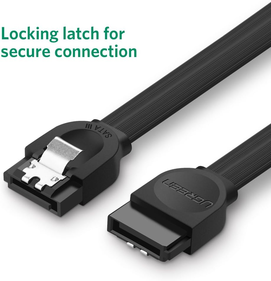 Cable de Datos SATA 3 0.5m (Negro) UGREEN