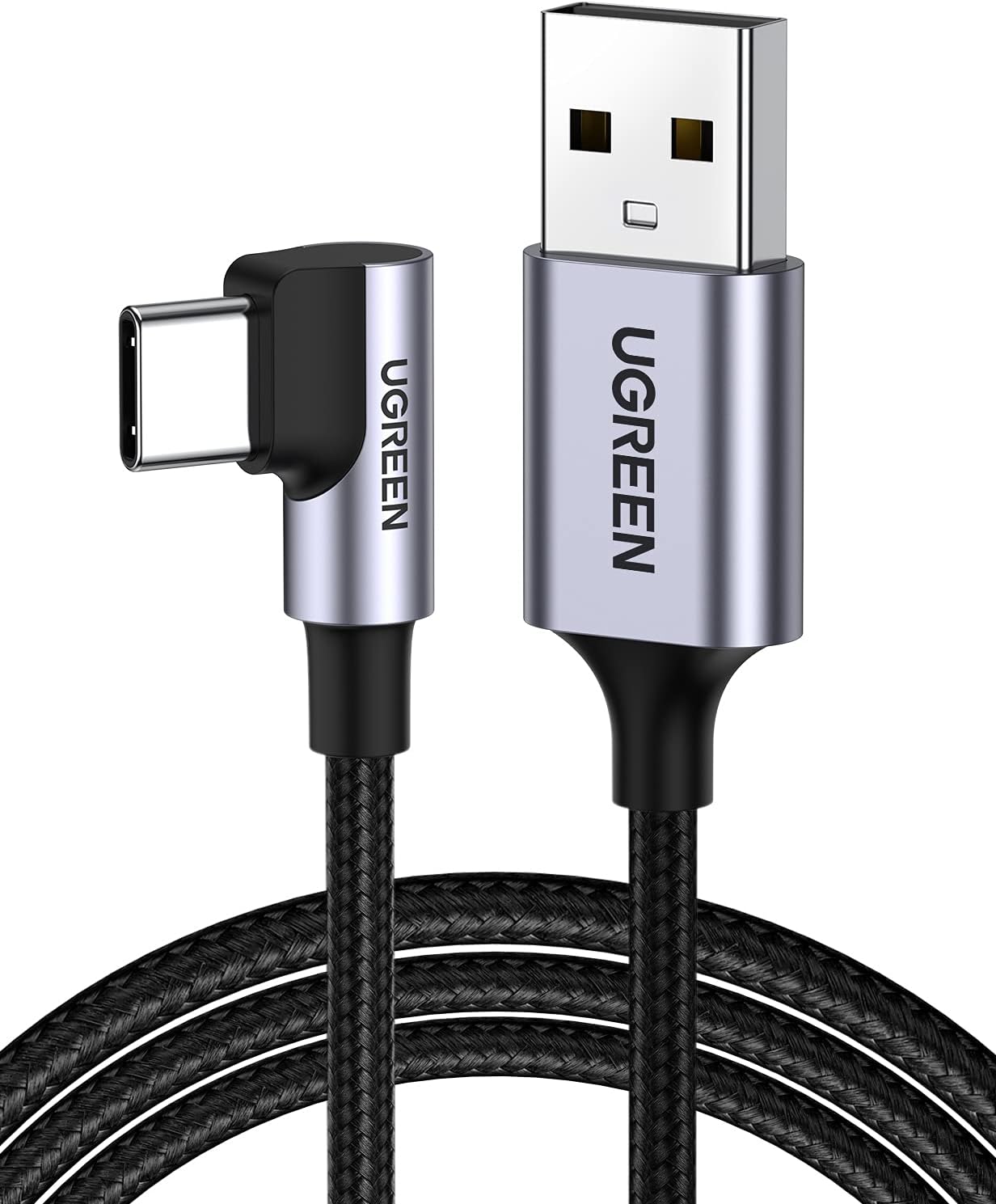 Cable USB-A en Ángulo Recto a USB-C 1m (Gris Espacial) ⚡
