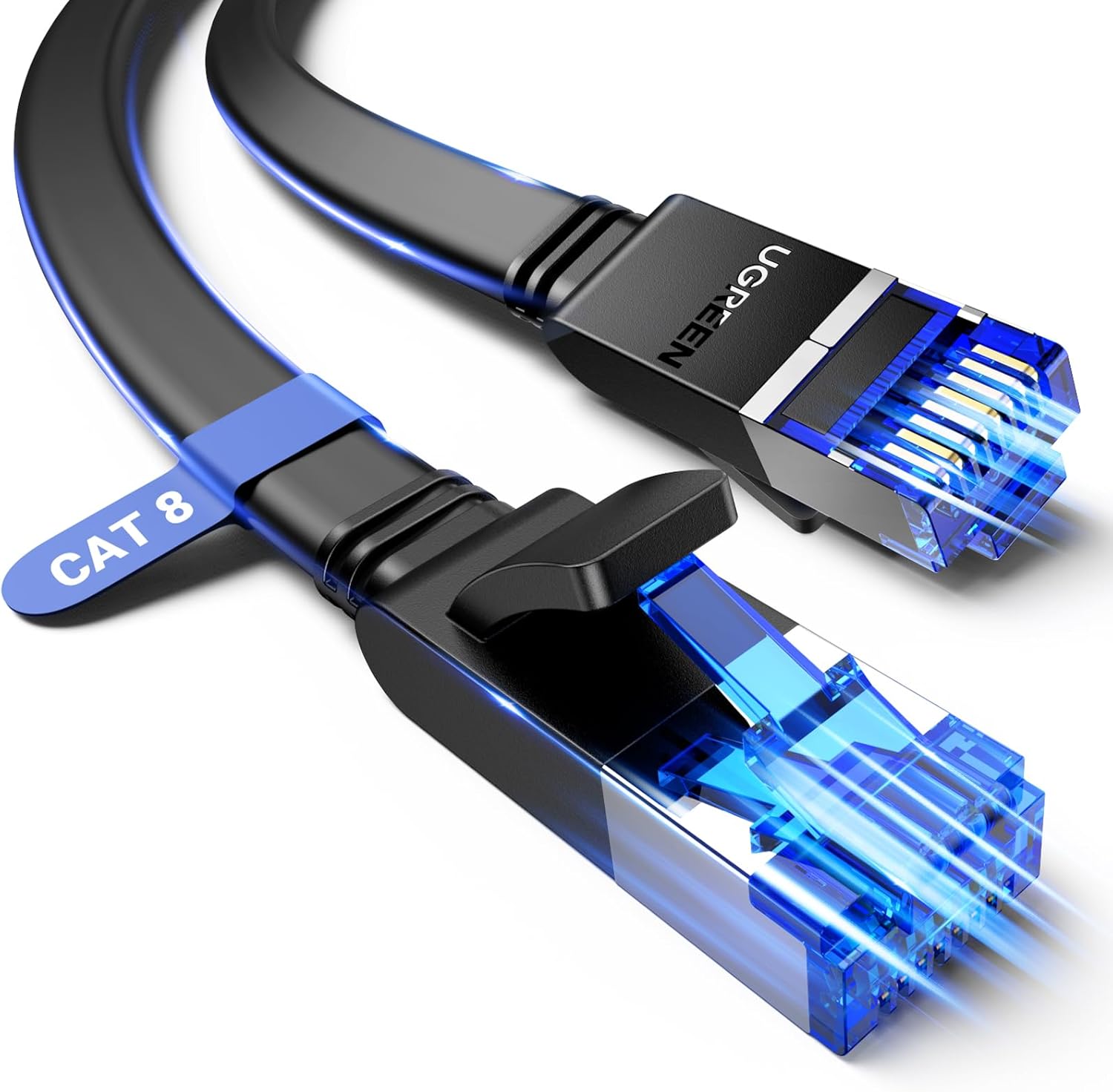Cable Ethernet Cat 8 U/FTP de cobre puro 30AWG de 5 metros (negro) 🌐 UGREEN