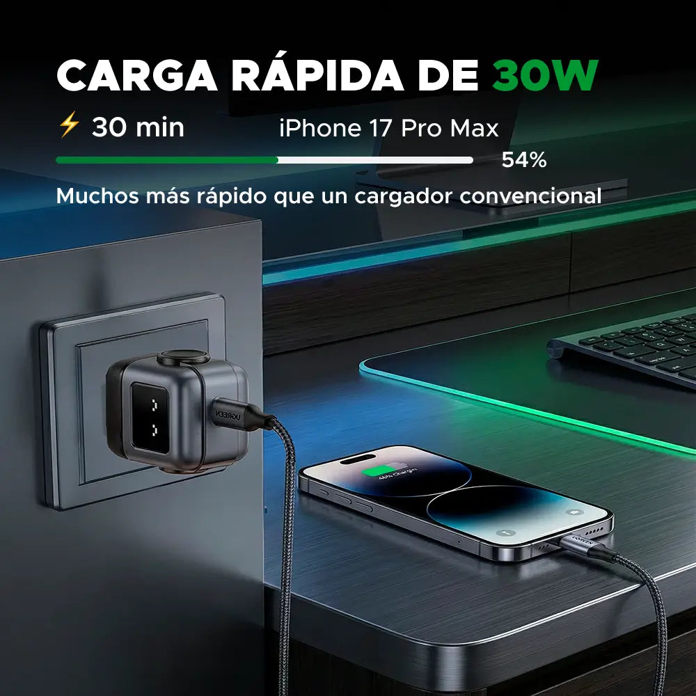 Cargador Mini GaN Robot 30W UGREEN