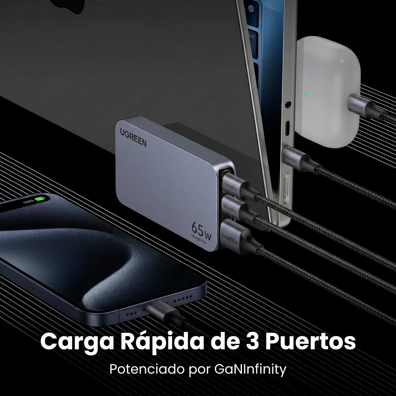 Cargador 65W GaN Ultra Slim UGREEN