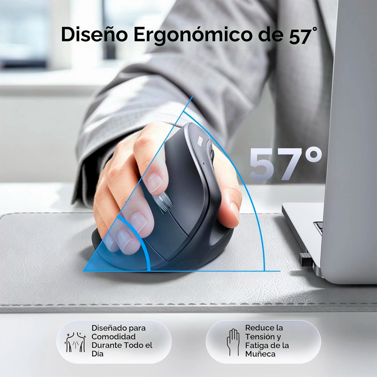 Mouse Vertical Ergonómico Inalámbrico