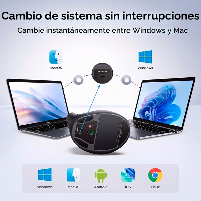 Mouse Vertical Ergonómico Inalámbrico