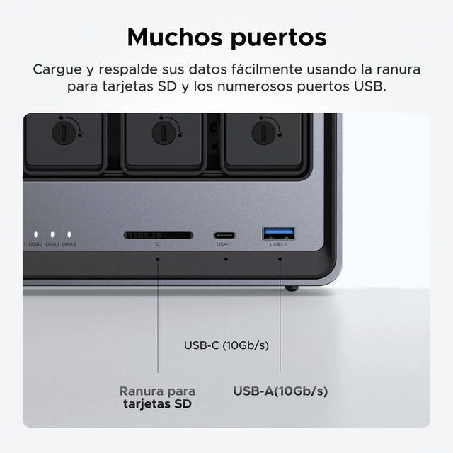 Servidor NAS DXP4800 4 Bahías UGREEN