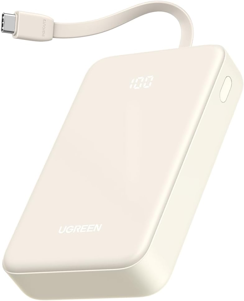 Power Bank de 20000mAh PD 20W con cable USB-C integrado UGREEN