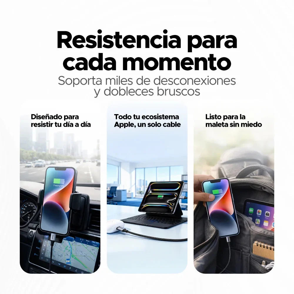 Cable USB-C a Lightning Trenzado Aluminio - UGREEN UGREEN