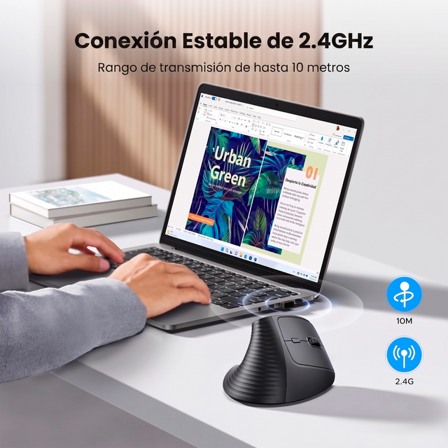 Mouse Inalámbrico Ergonomico 4.000 DPI