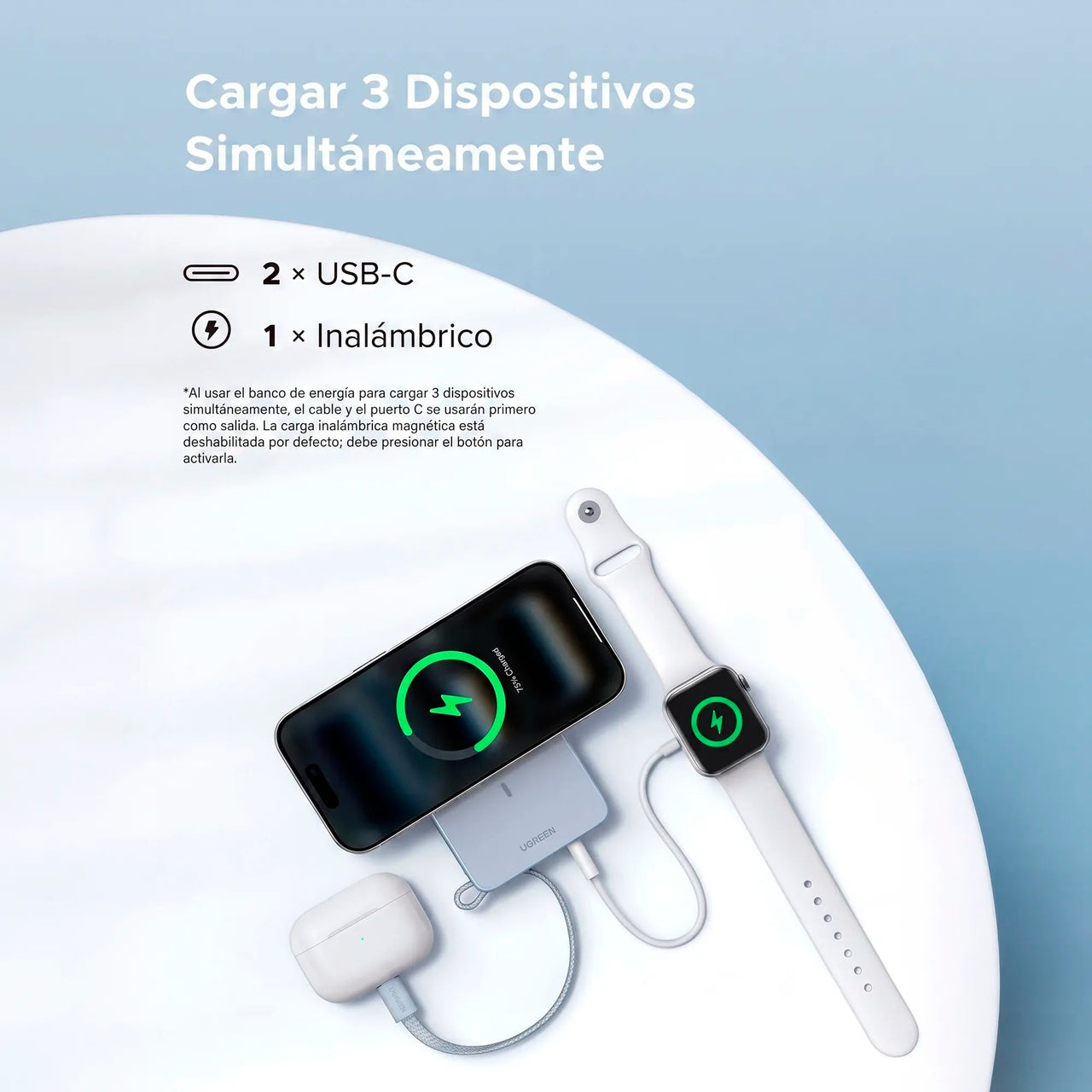 Power Bank Magentica 10.000mAh 25W Qi2.2 UGREEN