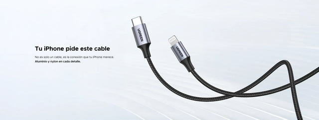 Cable USB-C a Lightning Trenzado Aluminio - UGREEN UGREEN