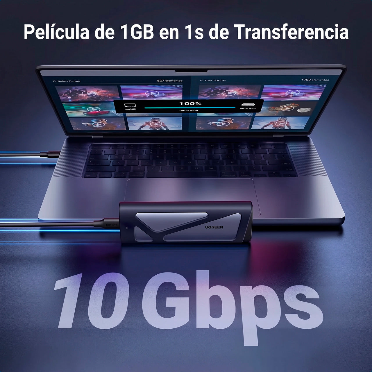 Carcasa SSD M.2 USB-C 10Gbps