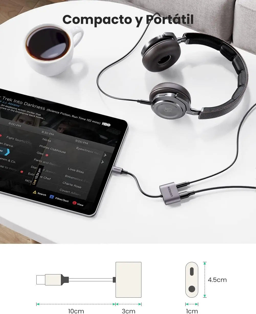 Adaptador de audio USB-C a (3.5 mm + Cargador) 🔌 UGREEN