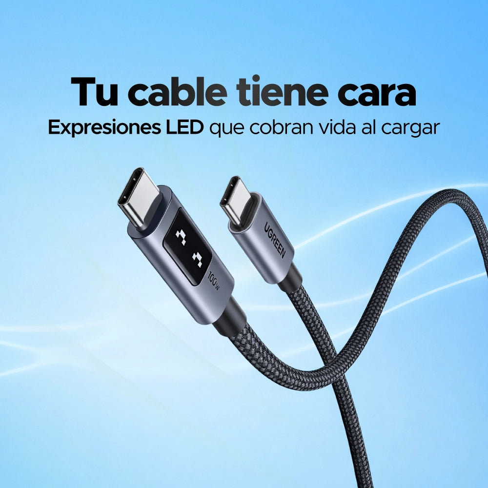Cable USB-C 100W con Pantalla Digital LED (1 metro) UGREEN