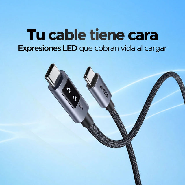 Cable USB-C 100W con Pantalla Digital LED (1 metro) UGREEN
