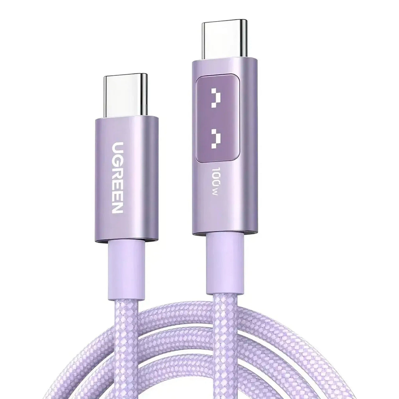 Cable USB-C 100W con Pantalla Digital LED Rosa UGREEN