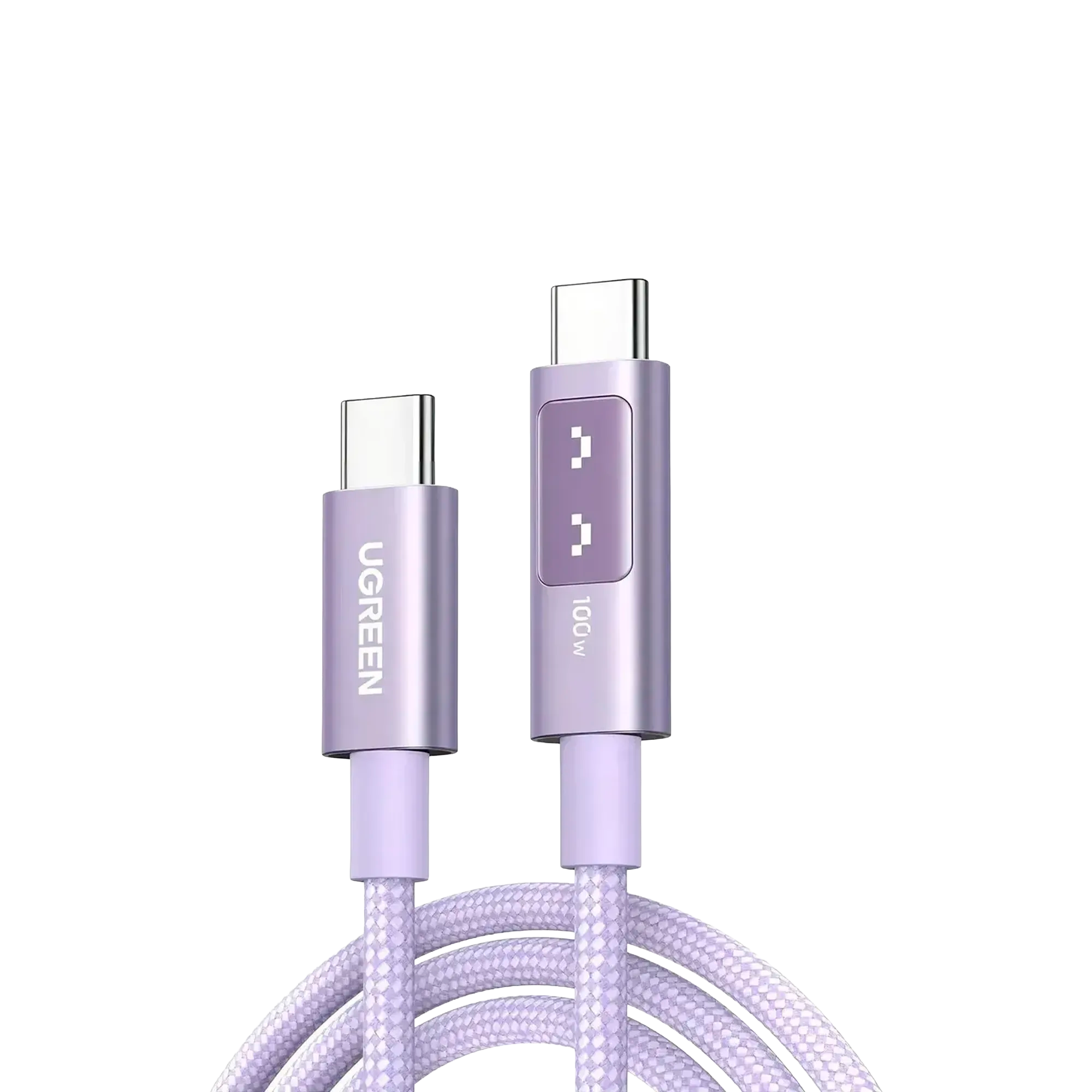 Cable USB-C 100W con Pantalla Digital LED Rosa