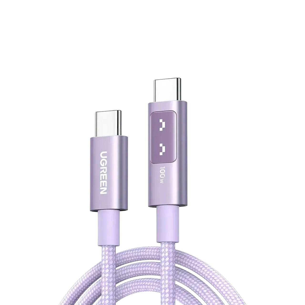 Cable USB-C 100W con Pantalla Digital LED Rosa UGREEN
