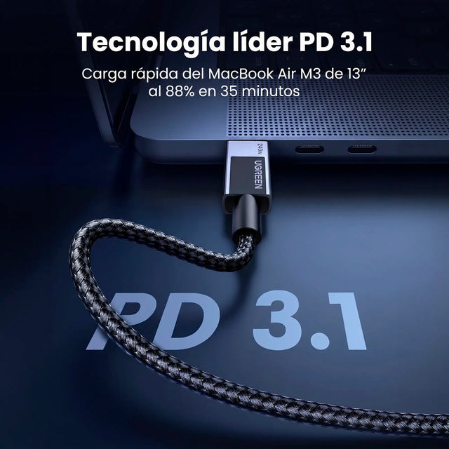 Cable USB-C a USB-C 240W (PD 3.1) UGREEN