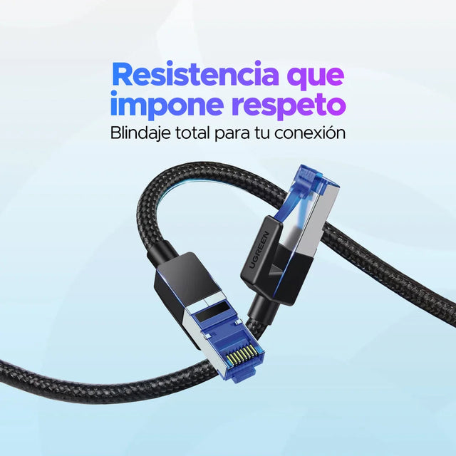Cable Ethernet Cat 8 Redondo Trenzado (2 Metros) UGREEN