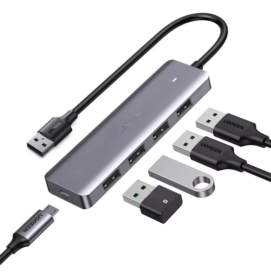 Hub de 4 Puertos USB 3.0 con Alimentación USB-A ⚡ UGREEN