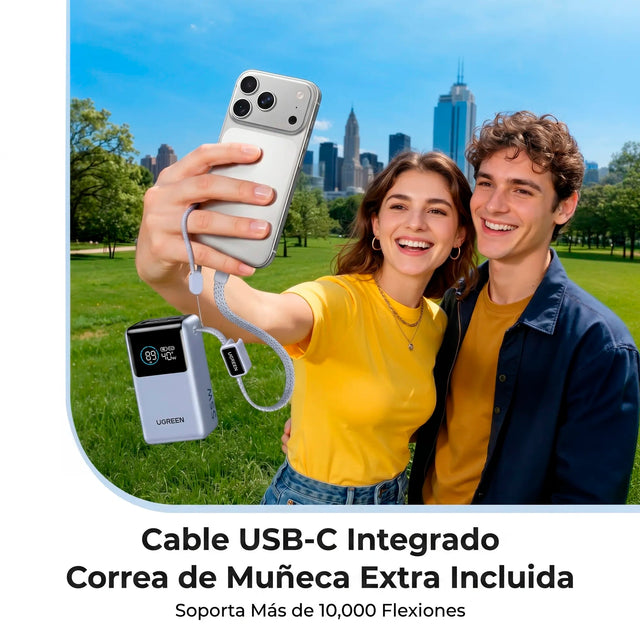 Power Bank Pro 55W (10.000mAh) con Cable Integrado UGREEN