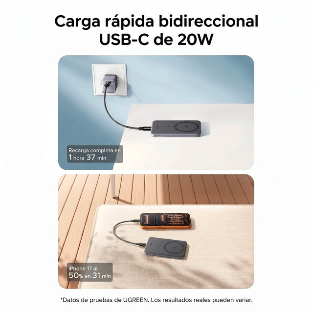 Power Bank MagFlow 20W (5.000mAh) Magnetica UGREEN