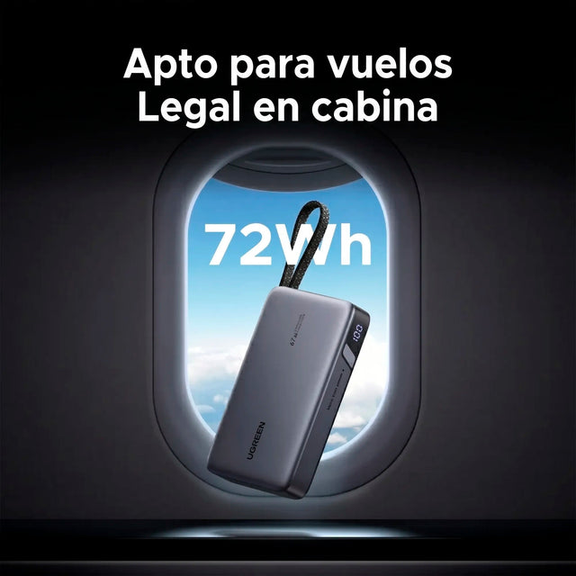 Power Bank Pro 67W (20.000mAh) Cable Integrado UGREEN