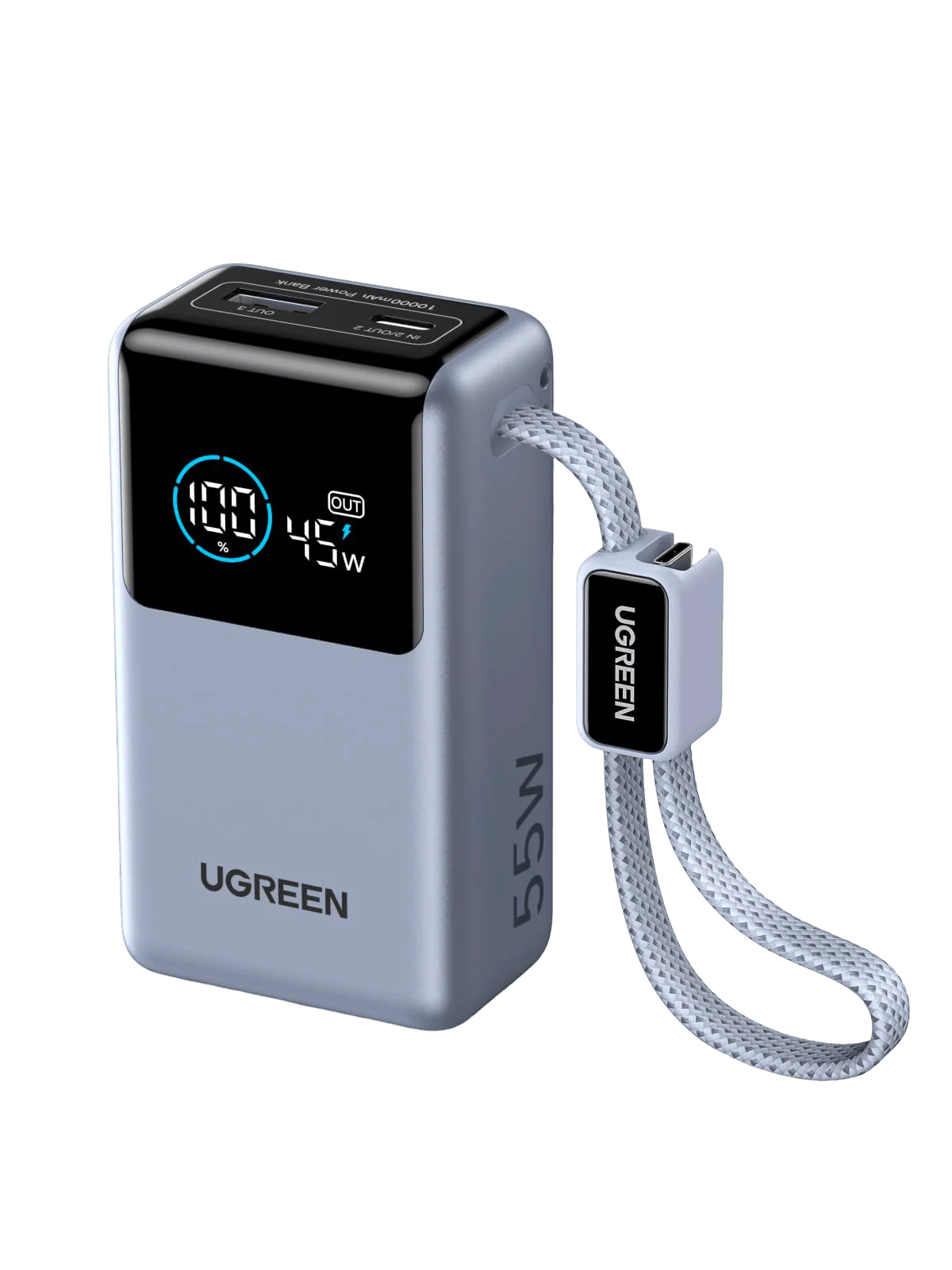 Power Bank Pro 55W (10.000mAh) con Cable Integrado UGREEN