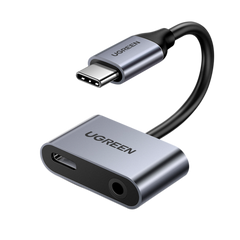 Convertidor USB-C a (3.5mm + carga)