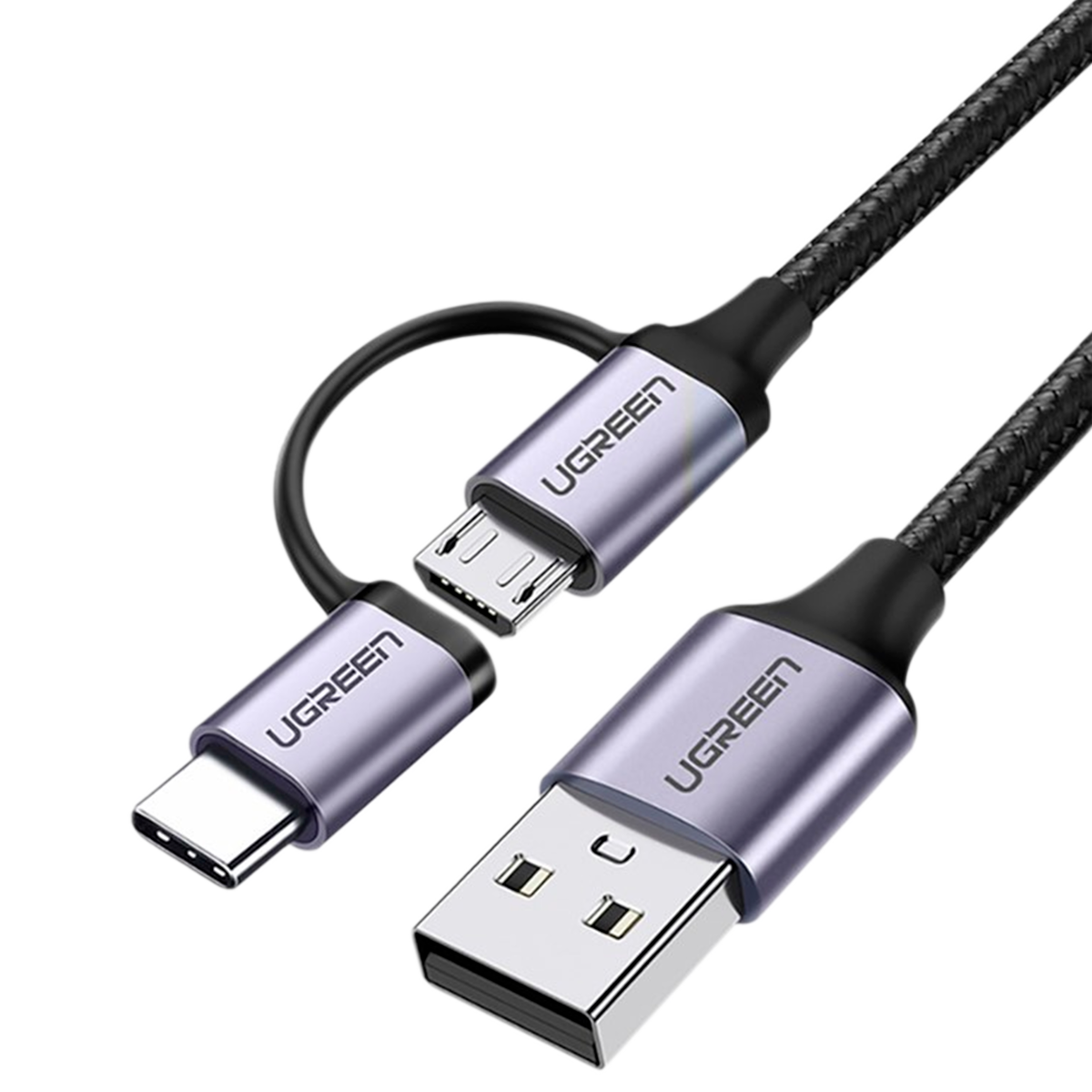 USB-A a (Micro USB + USB-C) UGREEN