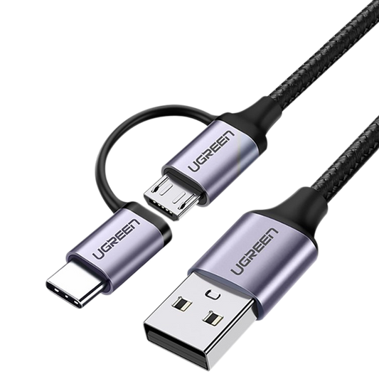 USB-A a (Micro USB + USB-C) UGREEN